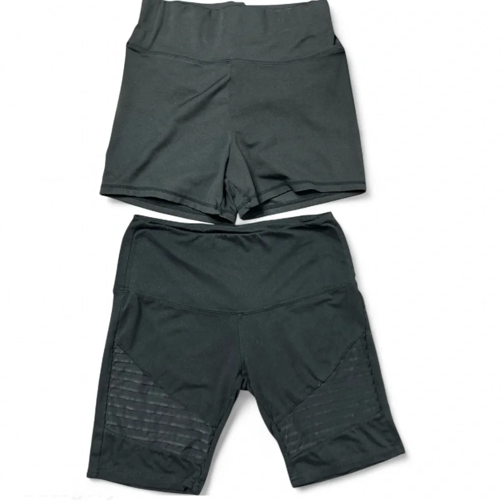 BUNDLE Of 2 Black Athletic Shorts S, One W/ Back Ruffle and One W/Rugged Design